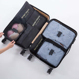 7-Piece Travel Packing Cube Set Black