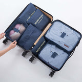 7-Piece Travel Packing Cube Set Blue