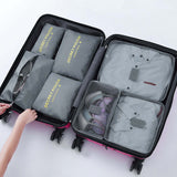 7-Piece Travel Packing Cube Set Grey