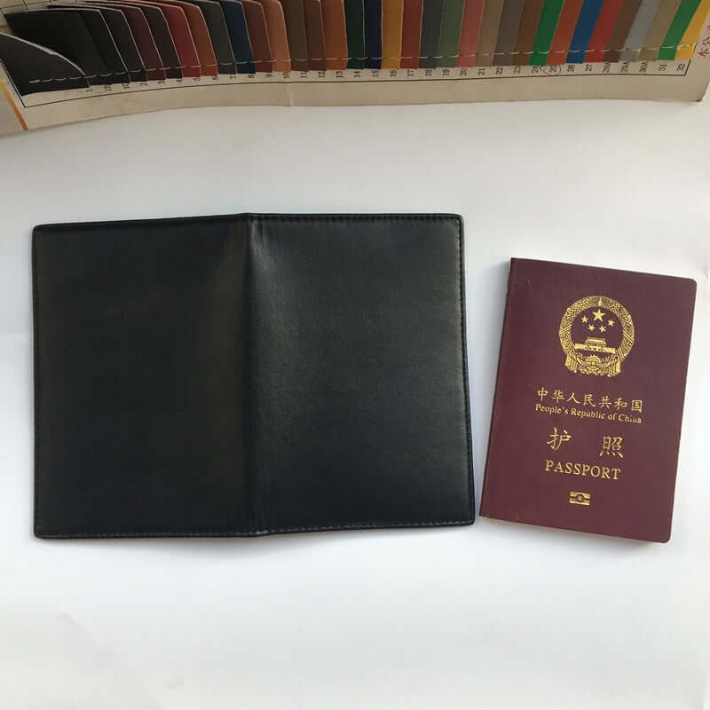 Genuine Leather RFID Passport Wallet