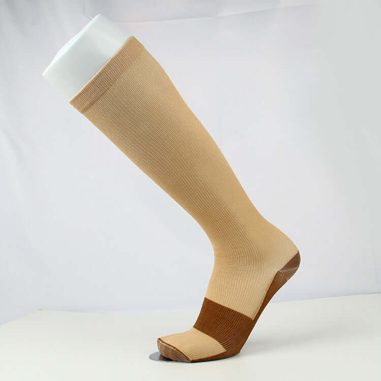 Lightweight Travel Compression Socks Beige