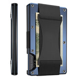 RFID-Blocking Slim Metal Card Holder Blue