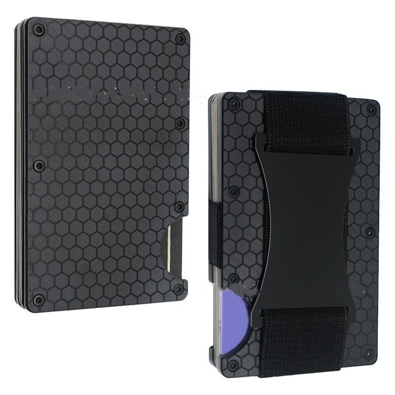 RFID-Blocking Slim Metal Card Holder Honey Comb