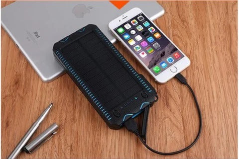 Solar-Powered Rugged Waterproof Power Bank Charging