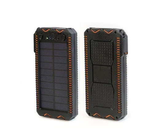 Solar-Powered Rugged Waterproof Power Bank Orange